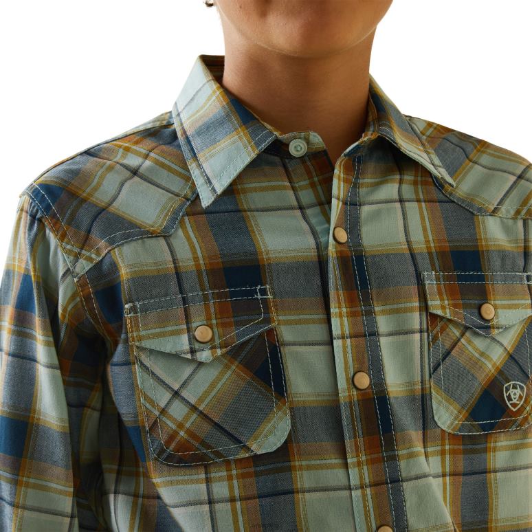 RJ66P4088 chemise coupe rétro habney Ariat vêtements aquatique enfants