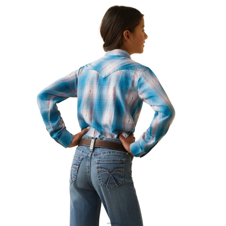 RJ66P4090 chemise idabel Ariat vêtements plaid idabel enfants