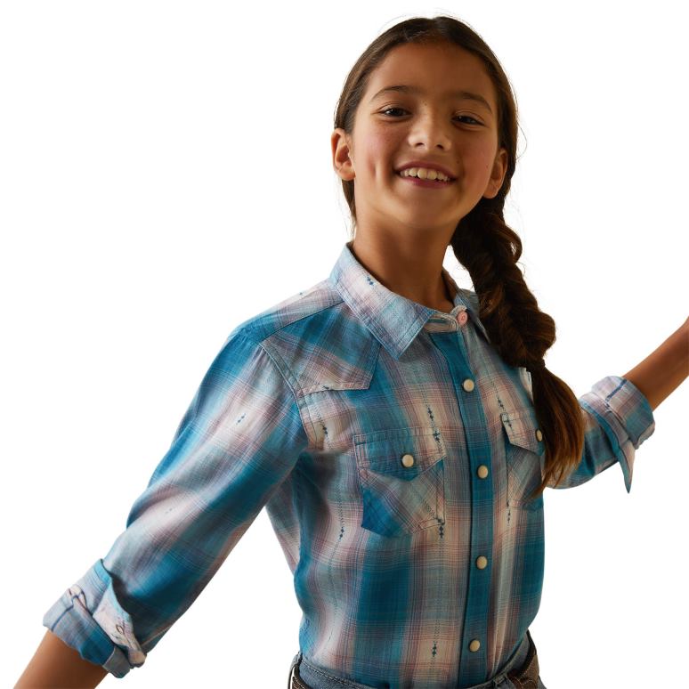 RJ66P4090 chemise idabel Ariat vêtements plaid idabel enfants