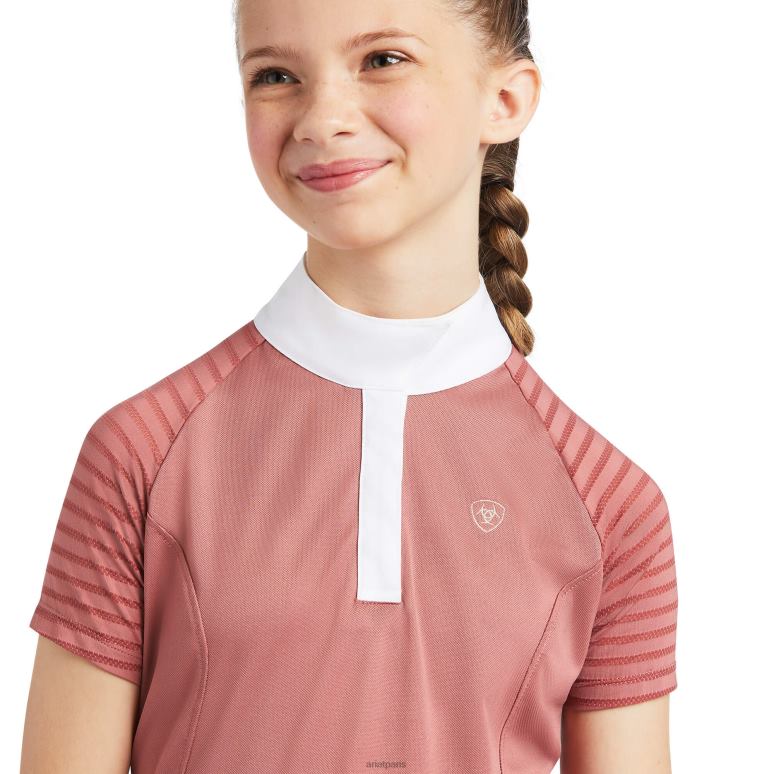RJ66P4149 chemise de concours aptos vent Ariat vêtements rubis antique enfants