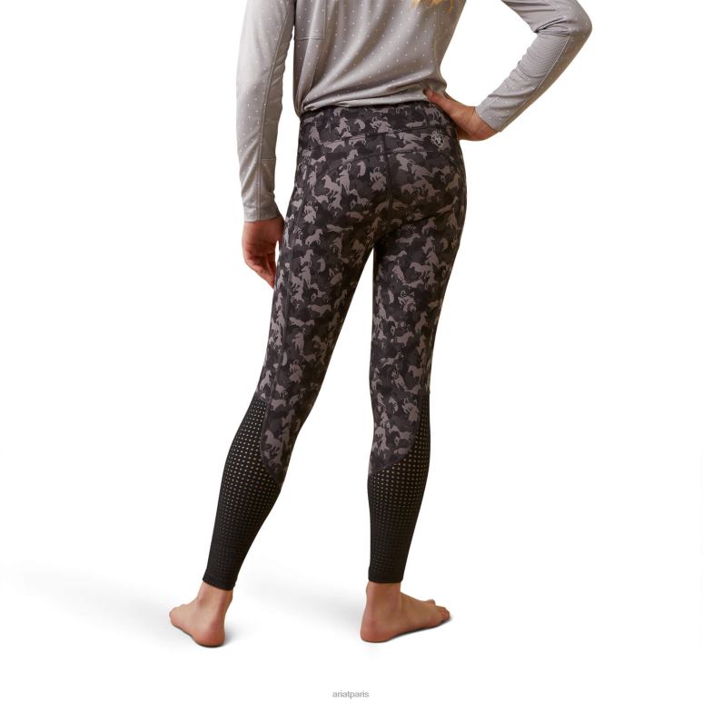 RJ66P4150 siège complet eos serré Ariat vêtements cheval camouflage périscope enfants