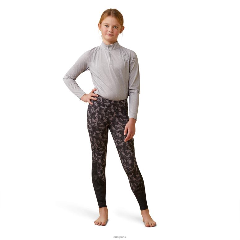 RJ66P4150 siège complet eos serré Ariat vêtements cheval camouflage périscope enfants