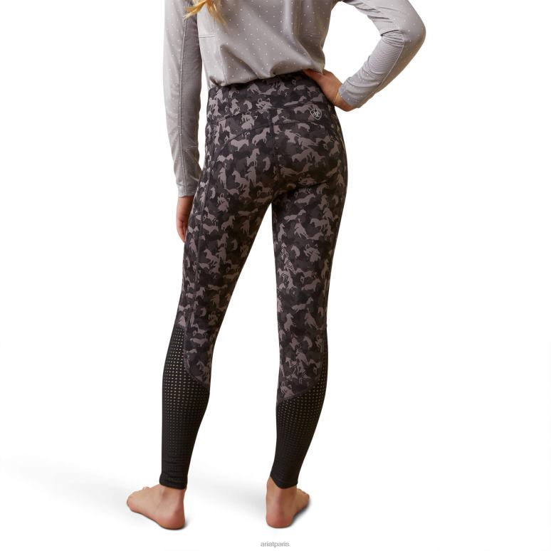 RJ66P4151 eos genouillère serrée Ariat vêtements cheval camouflage périscope enfants