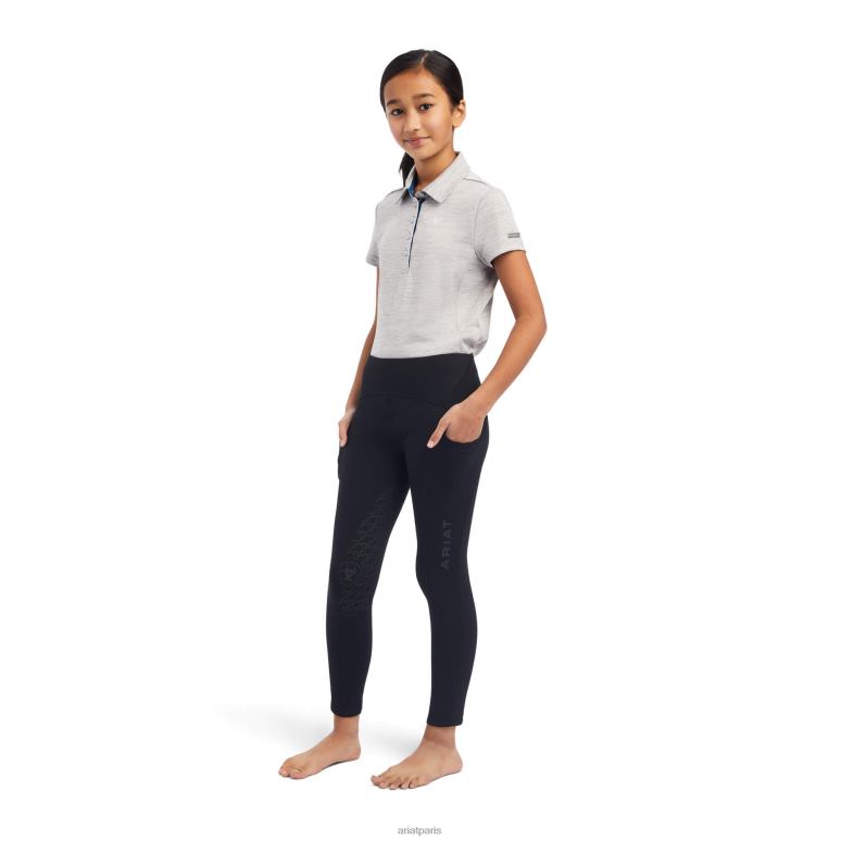 RJ66P4155 Venture thermique demi-grip serré Ariat vêtements noir enfants