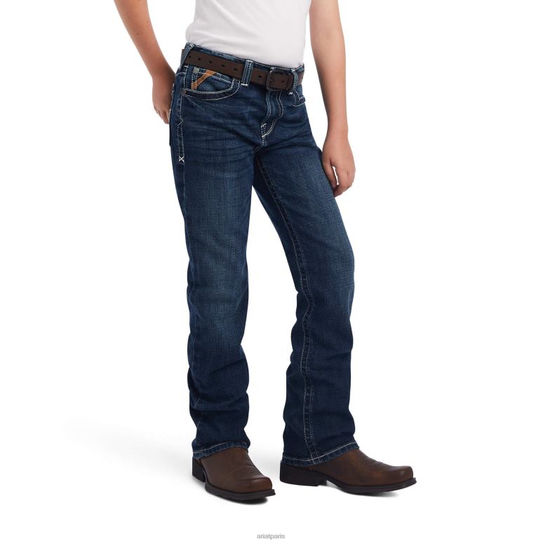RJ66P3972 jean coupe bootcut Hugo décontracté B4 Ariat vêtements Denali enfants