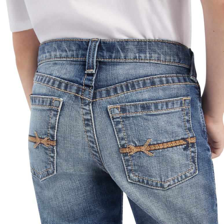 RJ66P3974 Jean coupe droite empilable B5 Slim Cutler Ariat vêtements dakota enfants