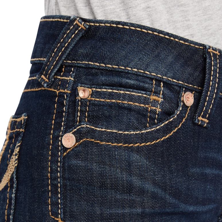 RJ66P3986 réel. pantalon maggie jean large Ariat vêtements morelle noire enfants