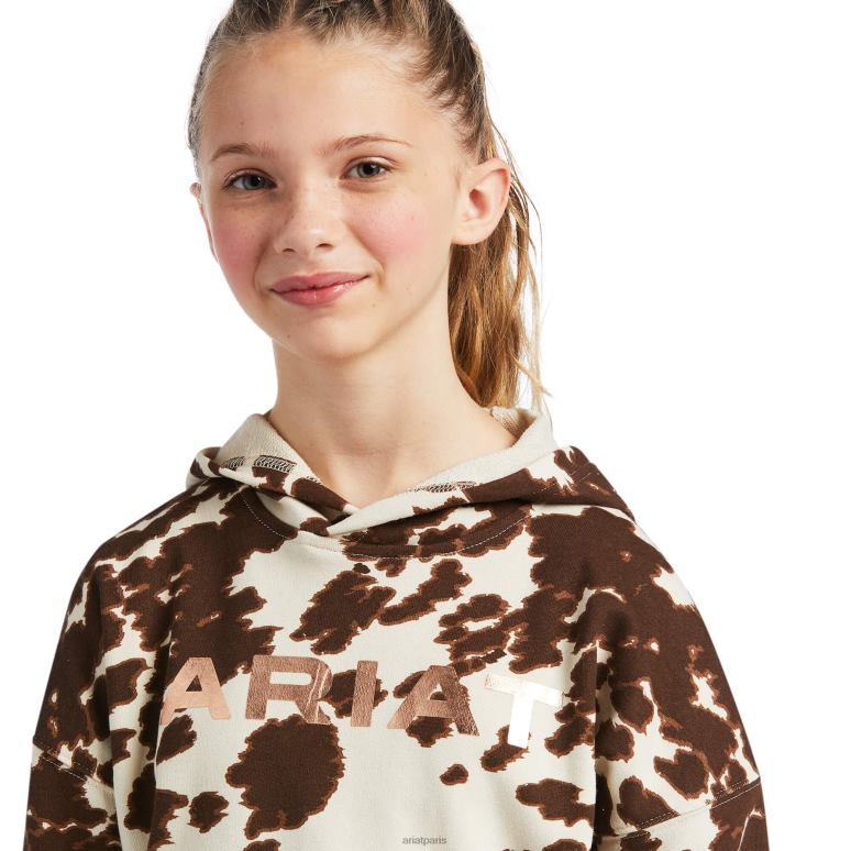RJ66P4111 sweat à capuche vrai poney Ariat vêtements mustang enfants