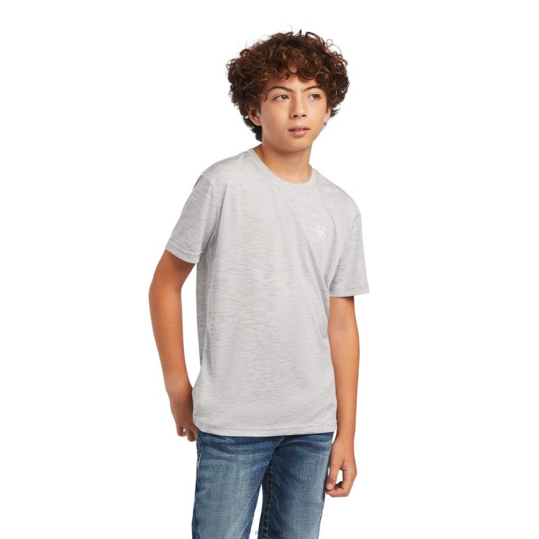RJ66P4002 chargeur tee patriotique Ariat vêtements gris écho enfants