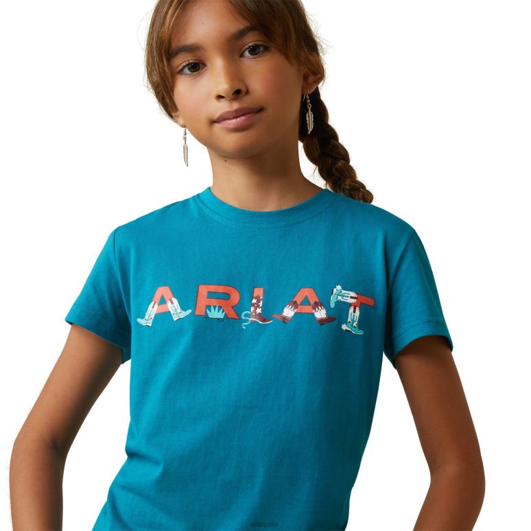 RJ66P4017 vrai tee-shirt kickin' de démarrage Ariat vêtements panache exotique enfants