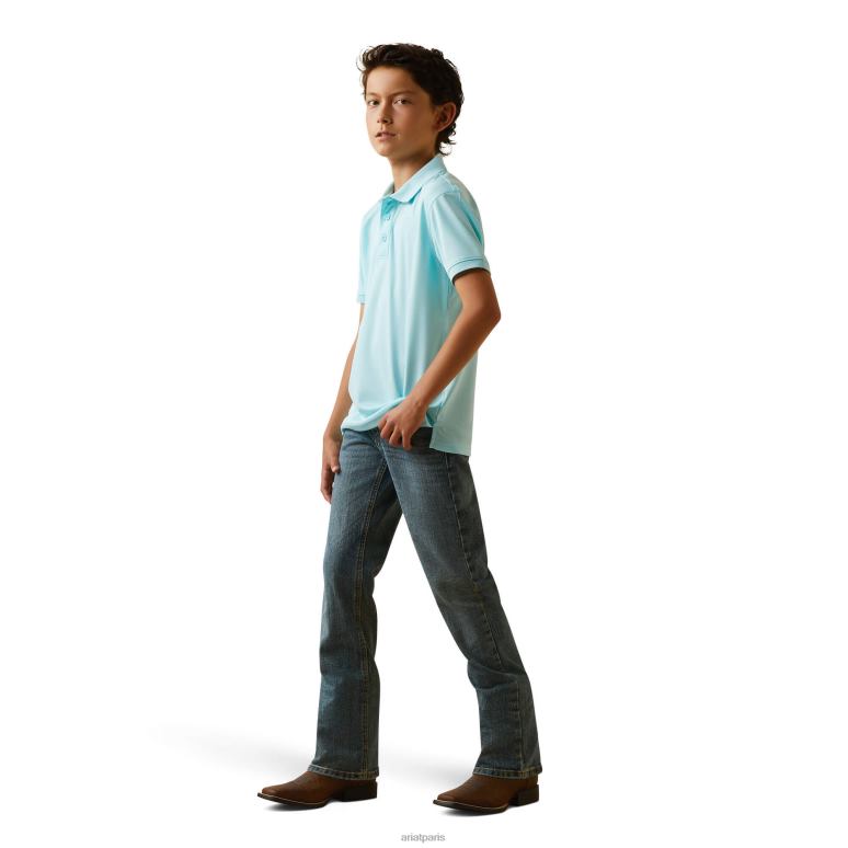 RJ66P4027 polo tek Ariat vêtements tanger turquoise enfants