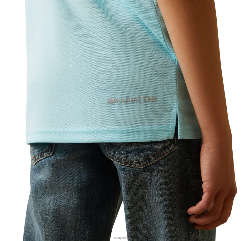 RJ66P4027 polo tek Ariat vêtements tanger turquoise enfants
