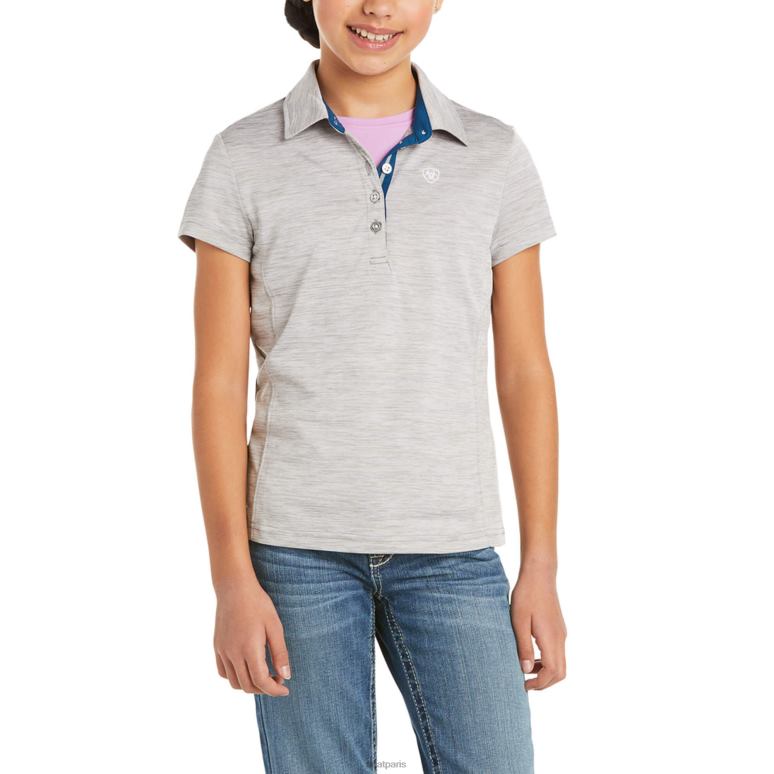 RJ66P4052 polo lagune Ariat vêtements gris chiné enfants