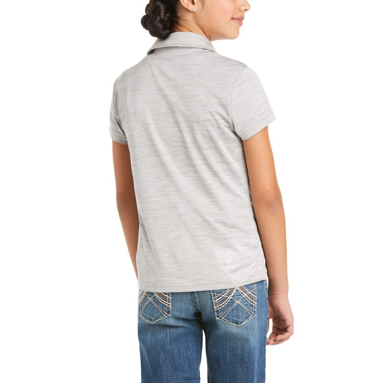 RJ66P4052 polo lagune Ariat vêtements gris chiné enfants