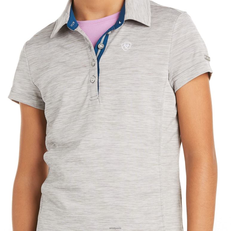 RJ66P4052 polo lagune Ariat vêtements gris chiné enfants
