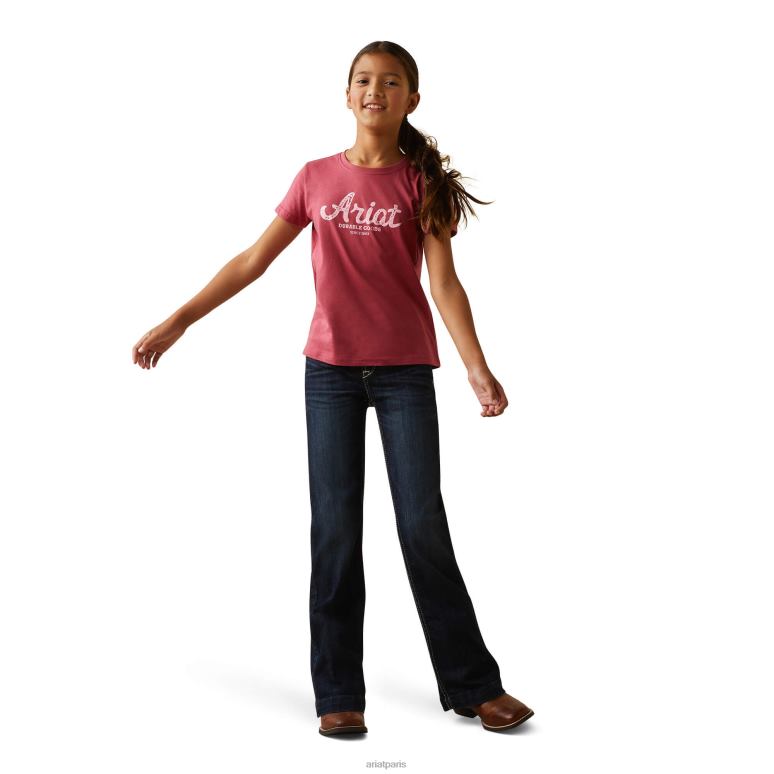RJ66P4055 tee-shirt de biens durables Ariat vêtements terre rouge enfants