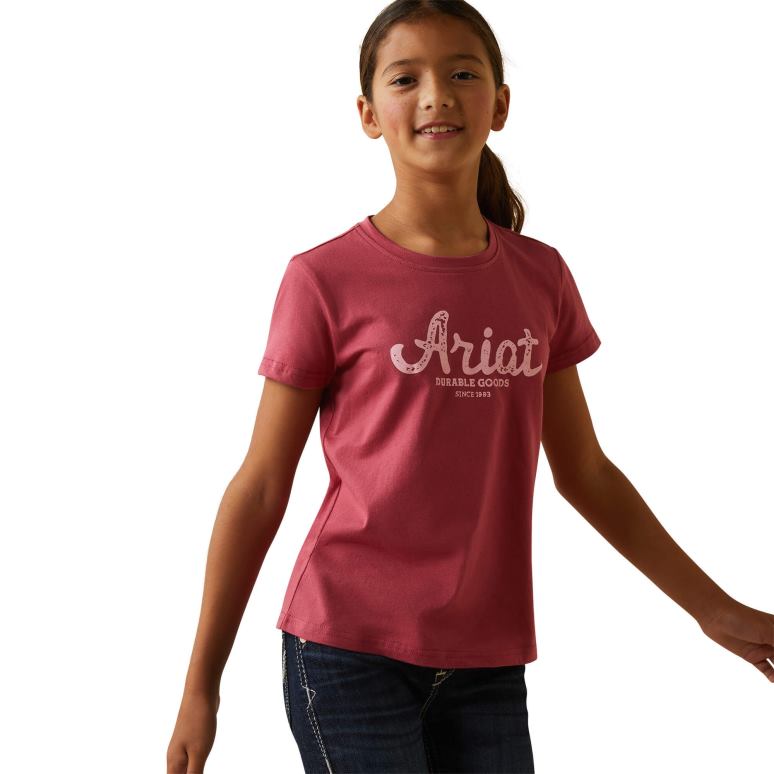 RJ66P4055 tee-shirt de biens durables Ariat vêtements terre rouge enfants