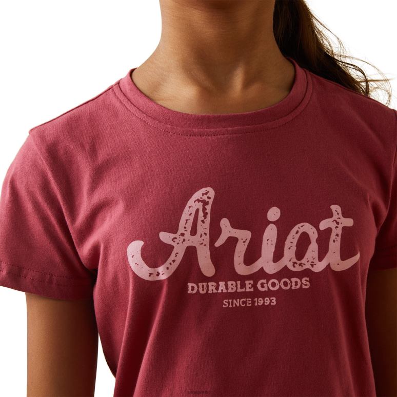 RJ66P4055 tee-shirt de biens durables Ariat vêtements terre rouge enfants