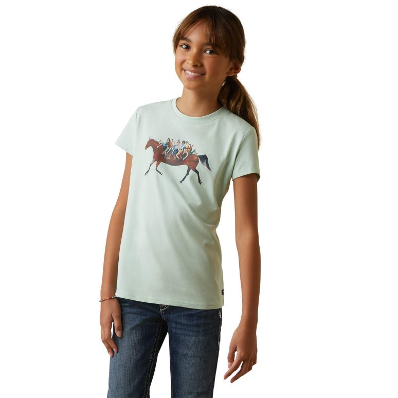 RJ66P4057 t-shirt harmonie Ariat vêtements mousse aquatique enfants