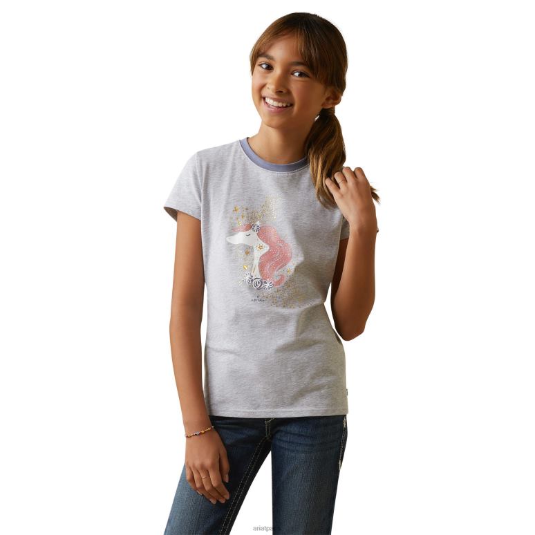 RJ66P4060 imaginez un t-shirt Ariat vêtements gris chiné enfants