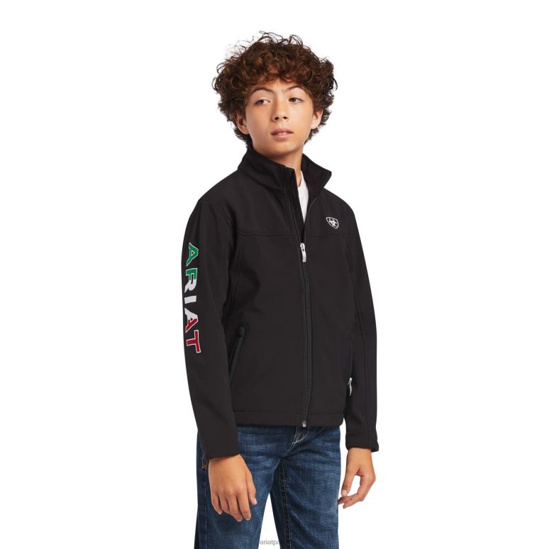 RJ66P4121 veste softshell mexique nouvelle équipe Ariat vêtements noir enfants