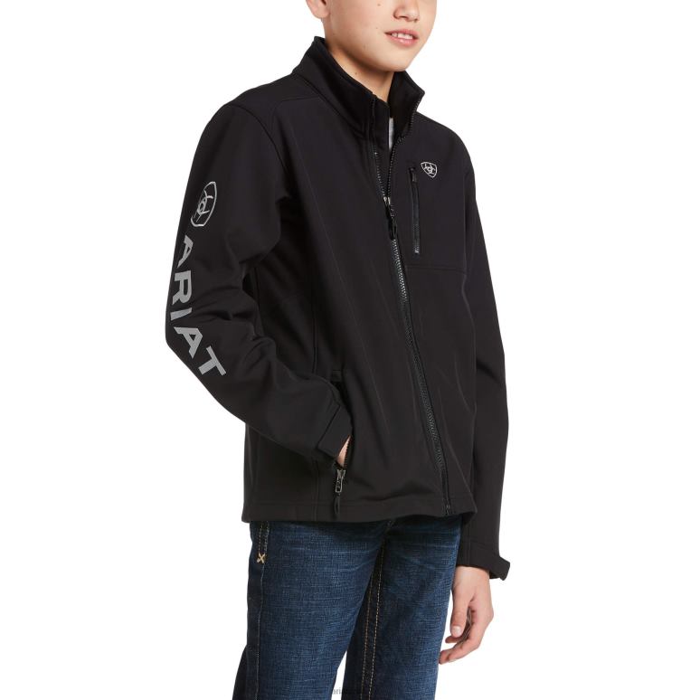 RJ66P4125 veste softshell à logo 2.0 Ariat vêtements Noir argent enfants