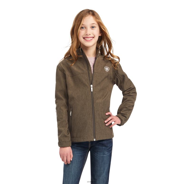 RJ66P4127 nouvelle veste softshell de l'équipe Ariat vêtements bruyère à écorce de banian enfants