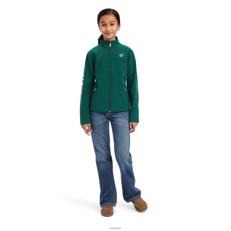 RJ66P4128 veste softshell mexique nouvelle équipe Ariat vêtements vert enfants