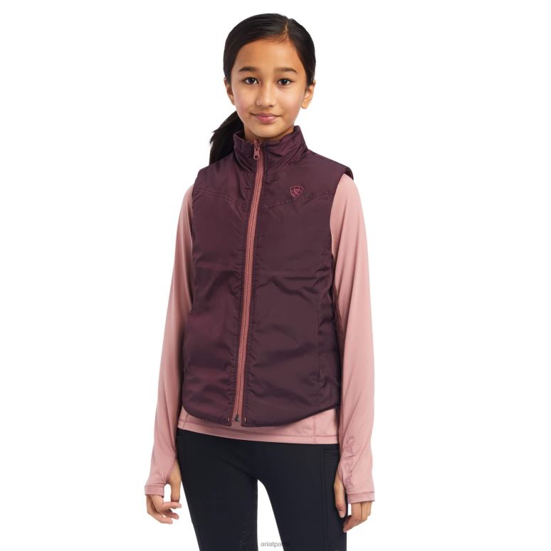 RJ66P4132 gilet isolé réversible bella Ariat vêtements poneys de gingembre sauvage/mûrier enfants