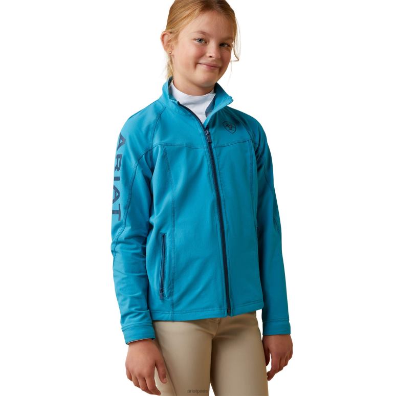 RJ66P4136 veste softshell agile Ariat vêtements mosaïque bleue enfants