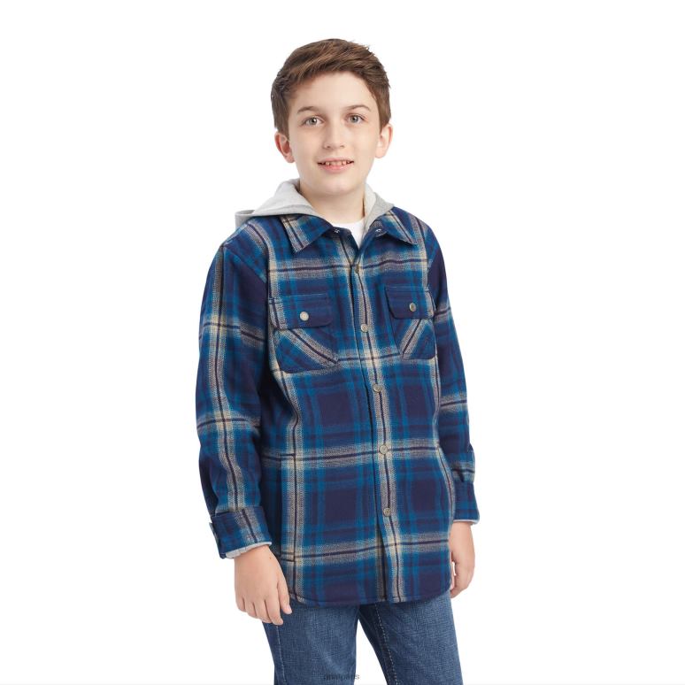 RJ66P4140 veste-chemise hannoch Ariat vêtements bleu maritime enfants