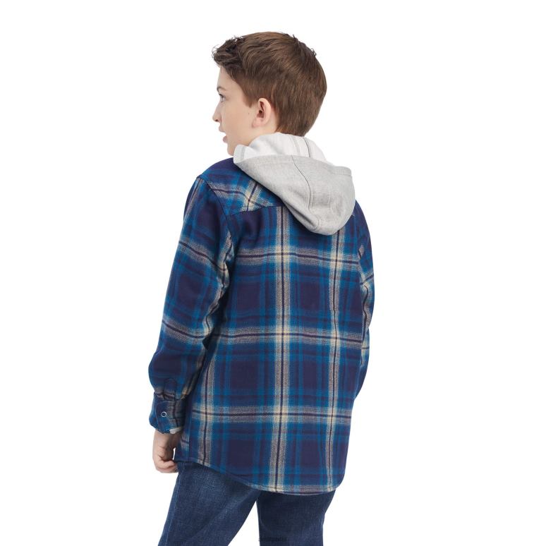RJ66P4140 veste-chemise hannoch Ariat vêtements bleu maritime enfants
