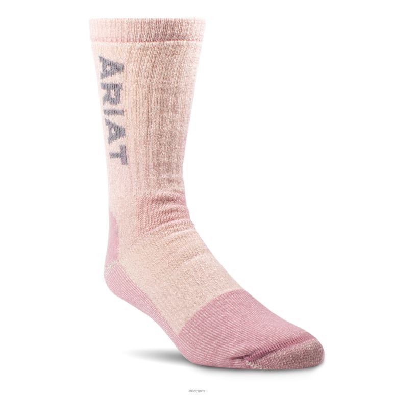 RJ66P3713 Lot de 2 paires de chaussettes de travail à embout en acier mélangées en laine mérinos d'épaisseur moyenne Ariat accessoires multi femmes