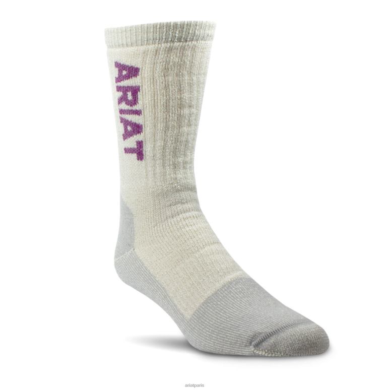 RJ66P3713 Lot de 2 paires de chaussettes de travail à embout en acier mélangées en laine mérinos d'épaisseur moyenne Ariat accessoires multi femmes