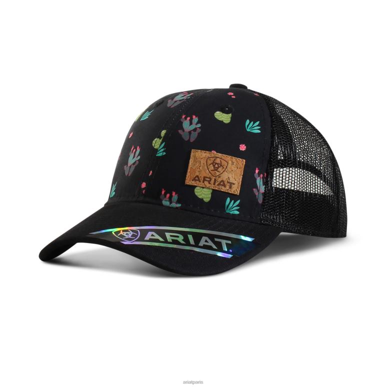 RJ66P3762 casquette à imprimé cactus Ariat accessoires noir femmes