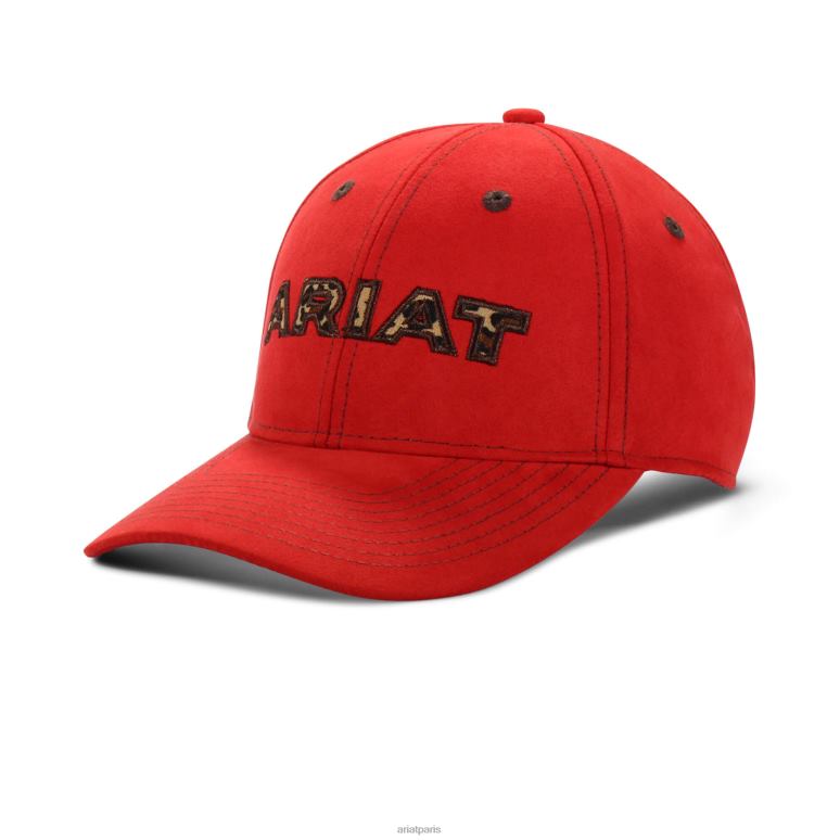 RJ66P3784 casquette à logo guépard Ariat accessoires rouge femmes