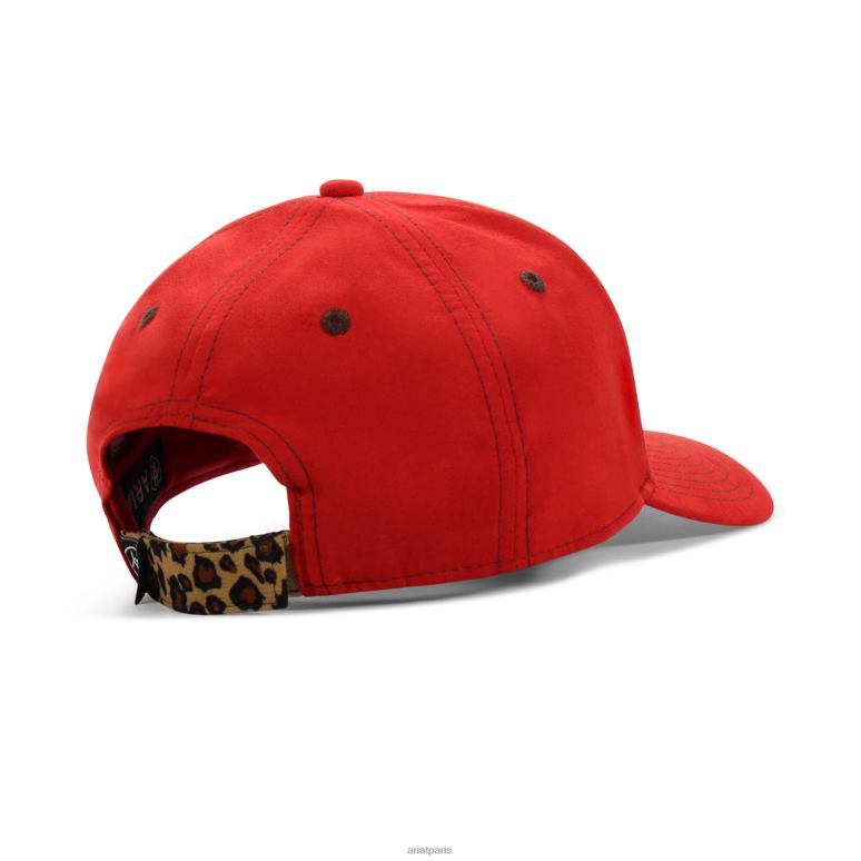 RJ66P3784 casquette à logo guépard Ariat accessoires rouge femmes