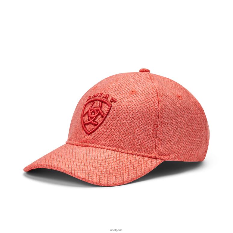 RJ66P3785 casquette avec logo du bouclier central Ariat accessoires orange femmes