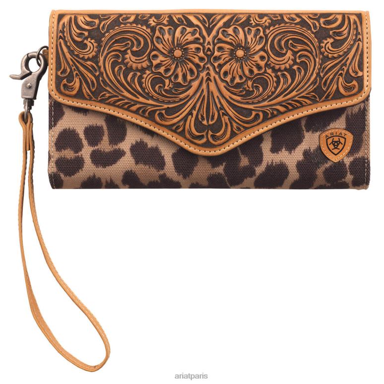 RJ66P3720 pochette portefeuille léopard Ariat accessoires bronzer femmes