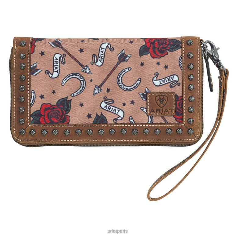 RJ66P3730 portefeuille pochette cruiser Ariat accessoires bronzer femmes