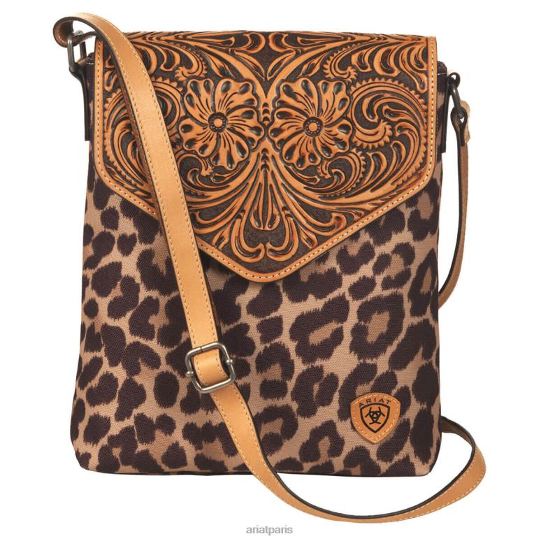 RJ66P3721 sac bandoulière léopard Ariat accessoires bronzer femmes