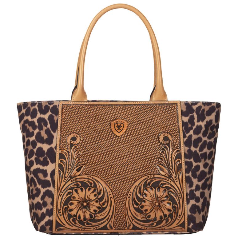 RJ66P3722 sac fourre-tout léopard Ariat accessoires bronzer femmes