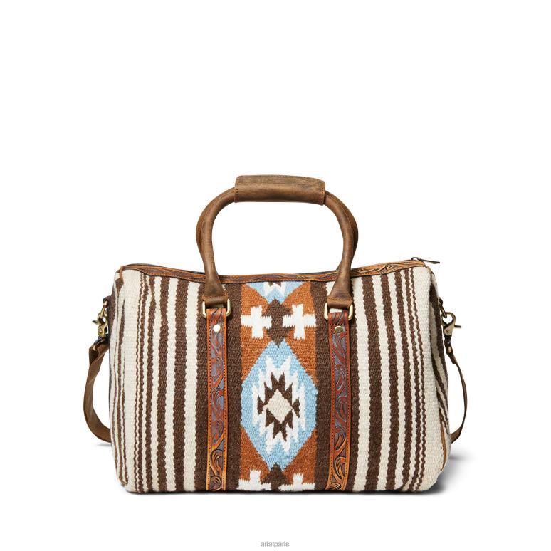RJ66P3732 sac de voyage tissé à tapis Ariat accessoires brun femmes