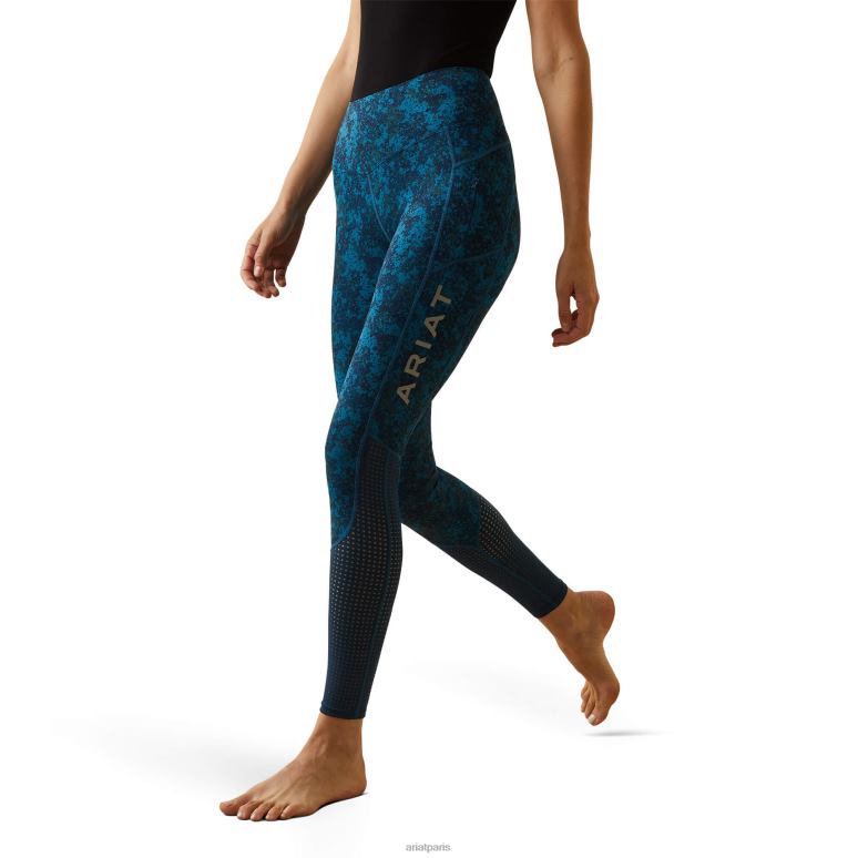 RJ66P2627 eos genouillère serrée Ariat bas camouflage floral profond de pétrole femmes