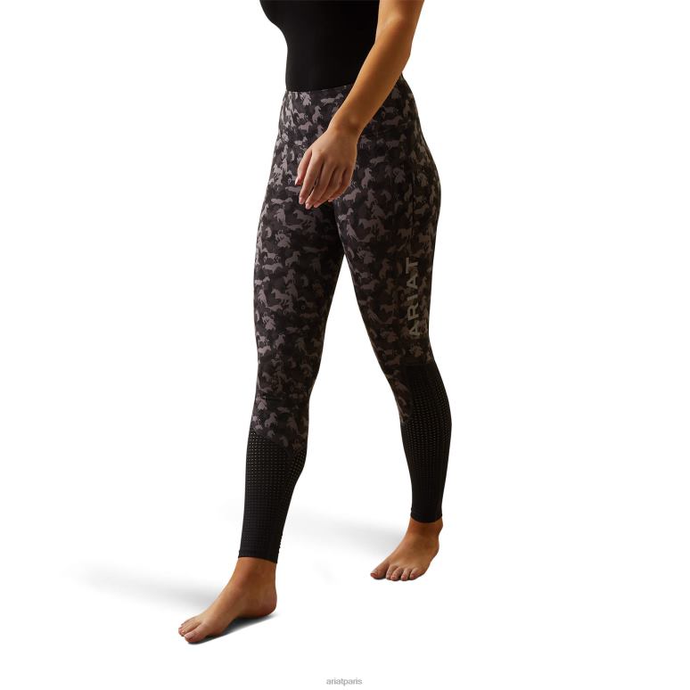 RJ66P2630 eos genouillère serrée Ariat bas cheval camouflage périscope femmes