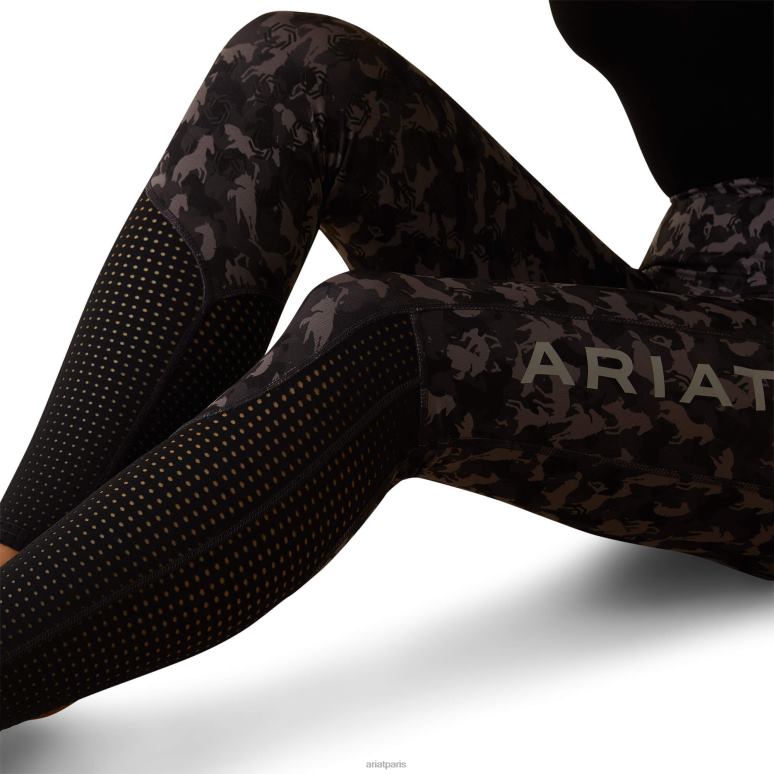 RJ66P2630 eos genouillère serrée Ariat bas cheval camouflage périscope femmes