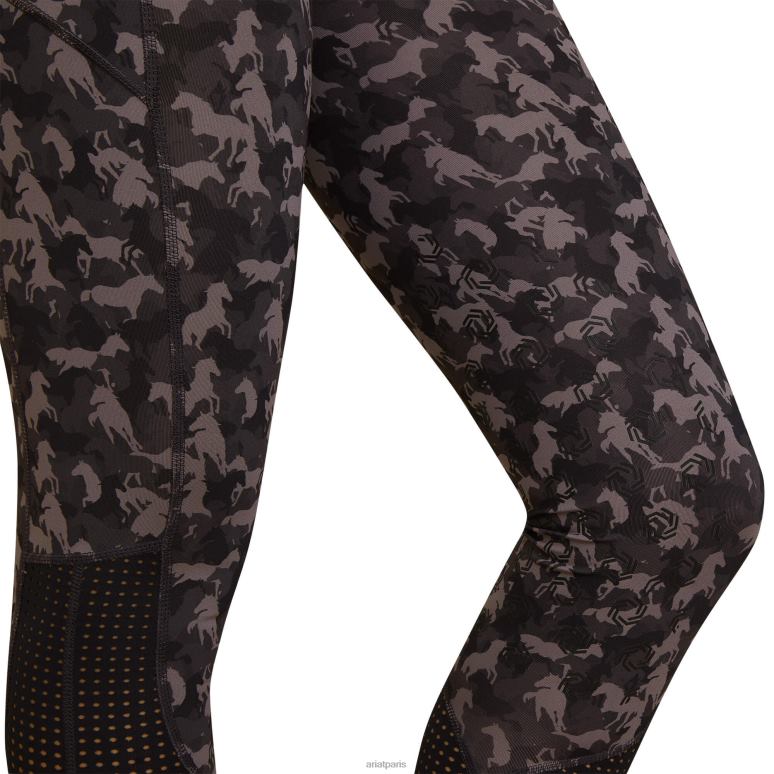 RJ66P2630 eos genouillère serrée Ariat bas cheval camouflage périscope femmes