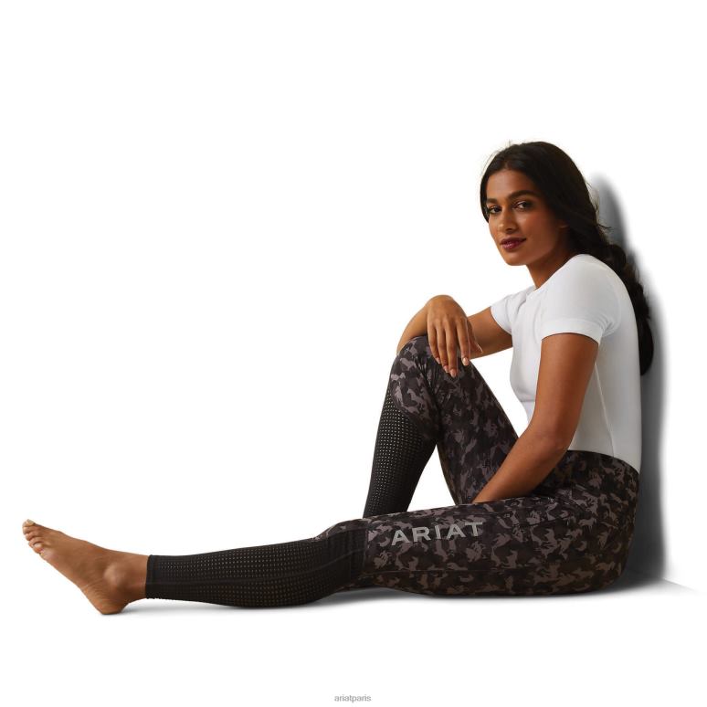 RJ66P2632 siège complet eos serré Ariat bas cheval camouflage périscope femmes