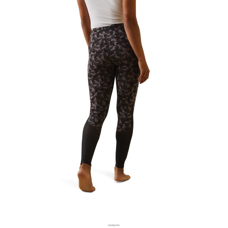 RJ66P2632 siège complet eos serré Ariat bas cheval camouflage périscope femmes