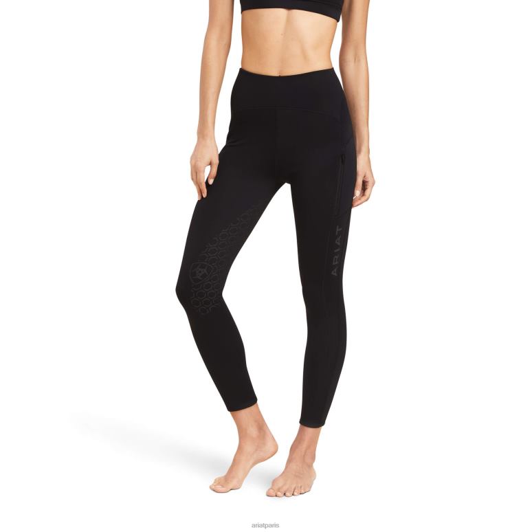 RJ66P2662 Venture thermique demi-grip serré Ariat bas noir femmes